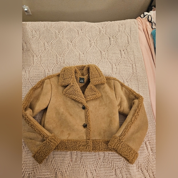 wild fable Jackets & Blazers - Women's Faux Shearling Jacket - Wild Fable Brown S